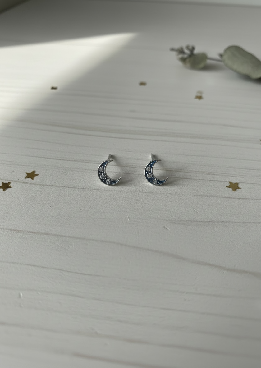 Love you to the moon and back Personalised Sterling Silver Earrings Gift for Her | Custom gift for wife | Birthday Gift for Daughter