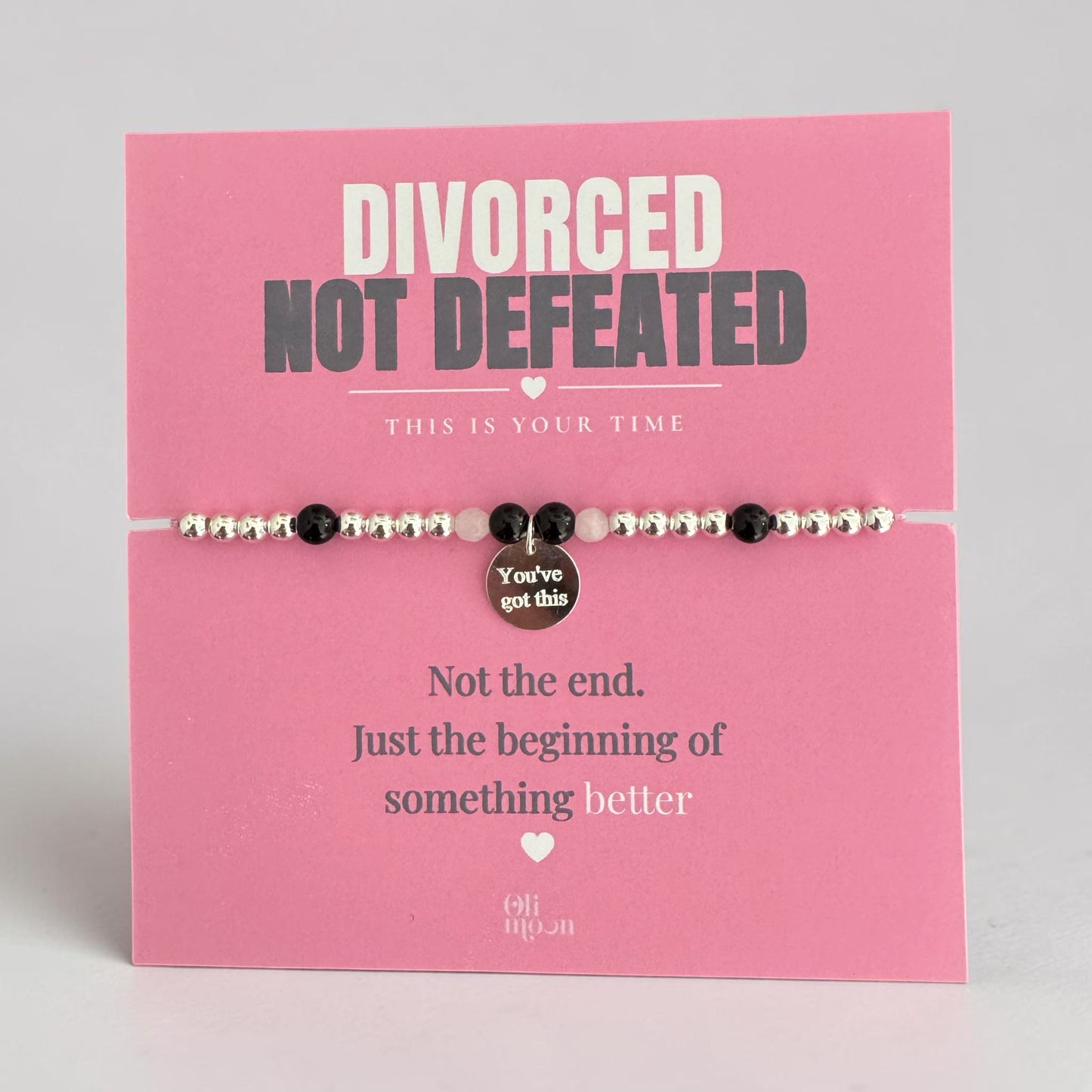 Personalised Divorce Bracelet | Divorced Not Defeated Gift | New Beginnings Bracelet | Divorce Gift for Her | Self Love Jewellery